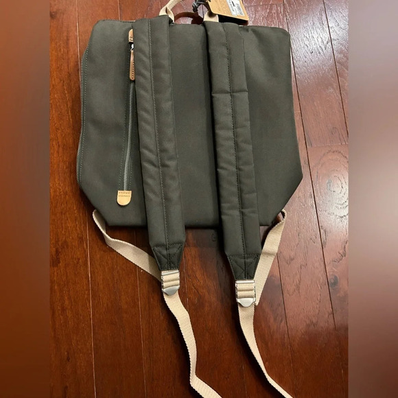 New Laptop Backpack leather trimmed thick canvas water resistance foldable main image 11